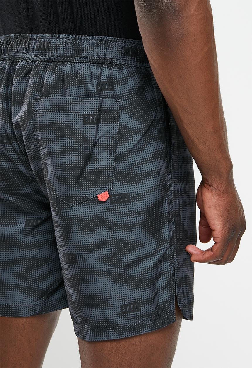 S.P.C.C - Carrol regular fit elasticated shorts - charcoal