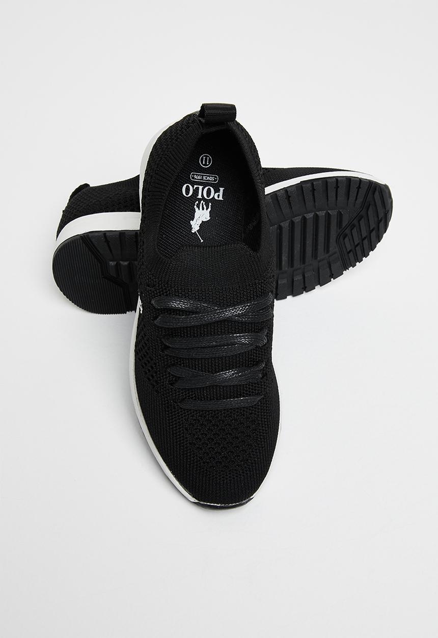 POLO - Boys justin athleisure knit sneaker - black