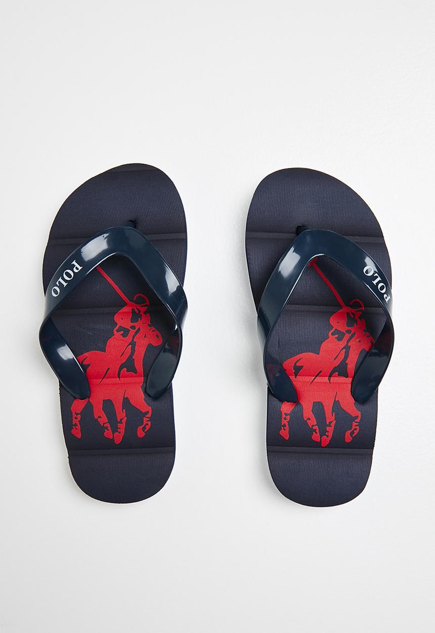 POLO - Boys calvin big pony flip flop - navy