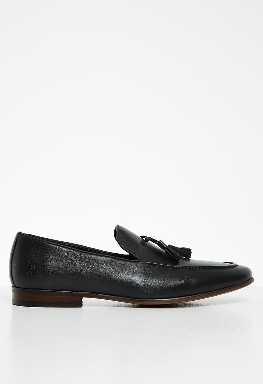 POLO - Bongani leather tassel loafer - black