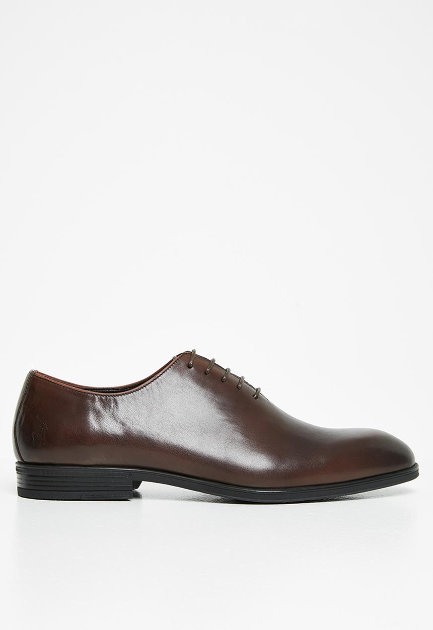 POLO - Austin leather plain vamp formal lace up - black-brown 