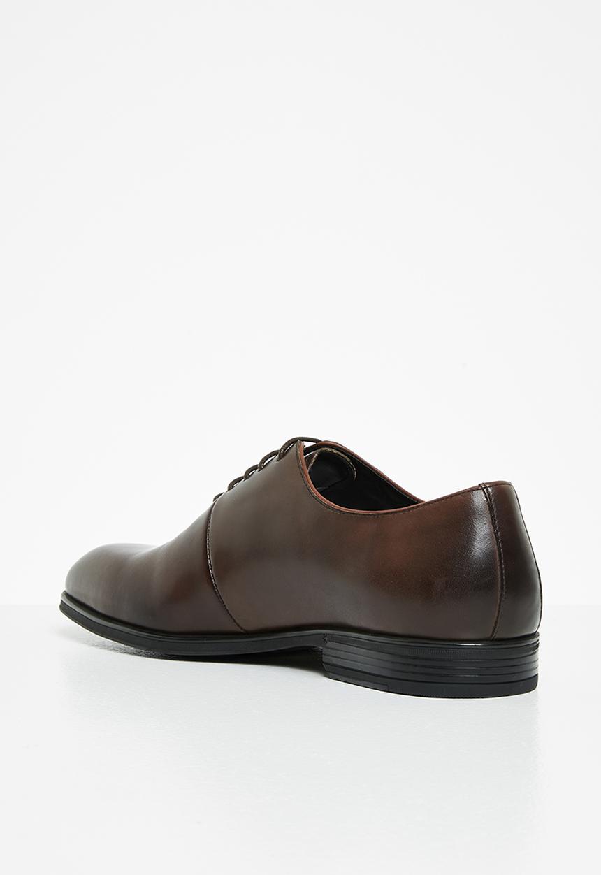 POLO - Austin leather plain vamp formal lace up - black-brown 
