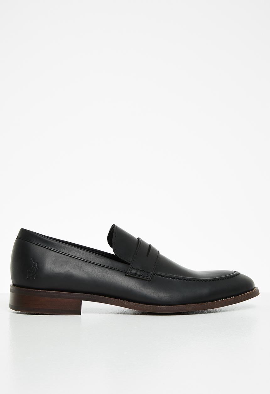 POLO - Brent leather penny loafer - black
