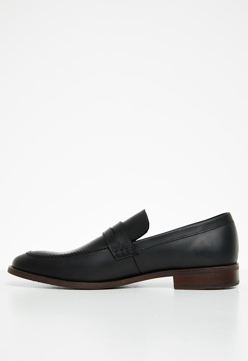POLO - Brent leather penny loafer - black