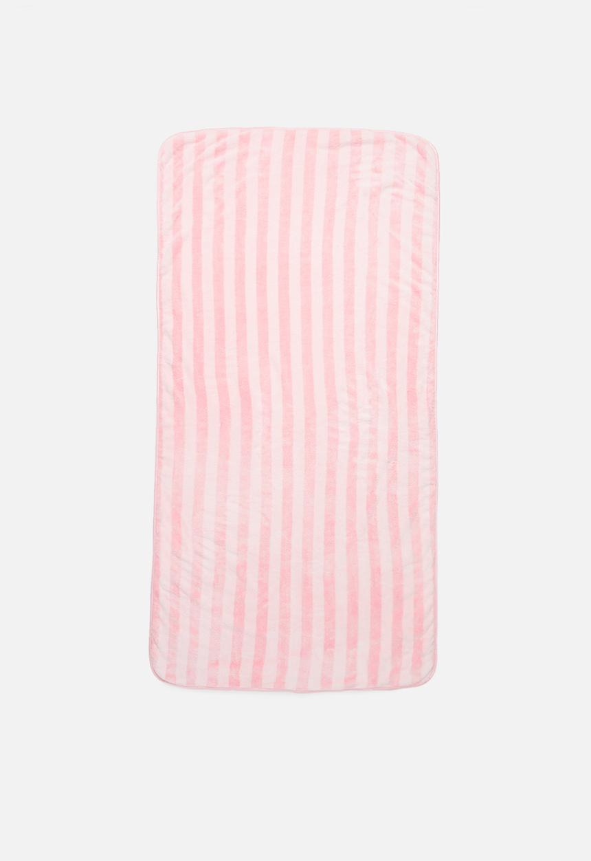 Rebel Republic - Stripe beach towel - pink & white
