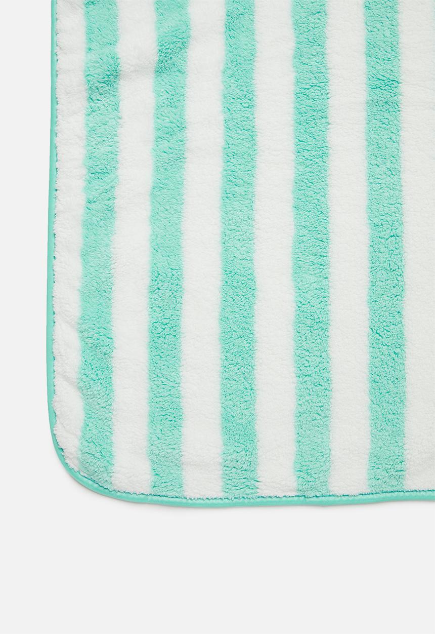 Rebel Republic - Stripe beach towel - turquoise & white