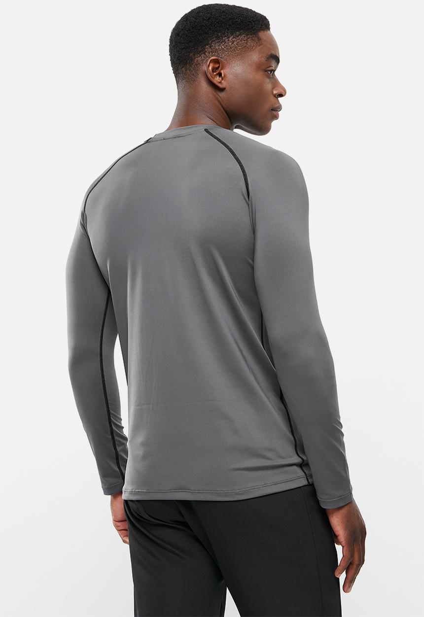 basicthread - Active contrast stitching top - grey