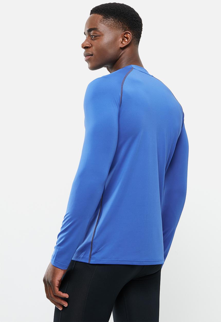 basicthread - Active contrast stitching top - blue