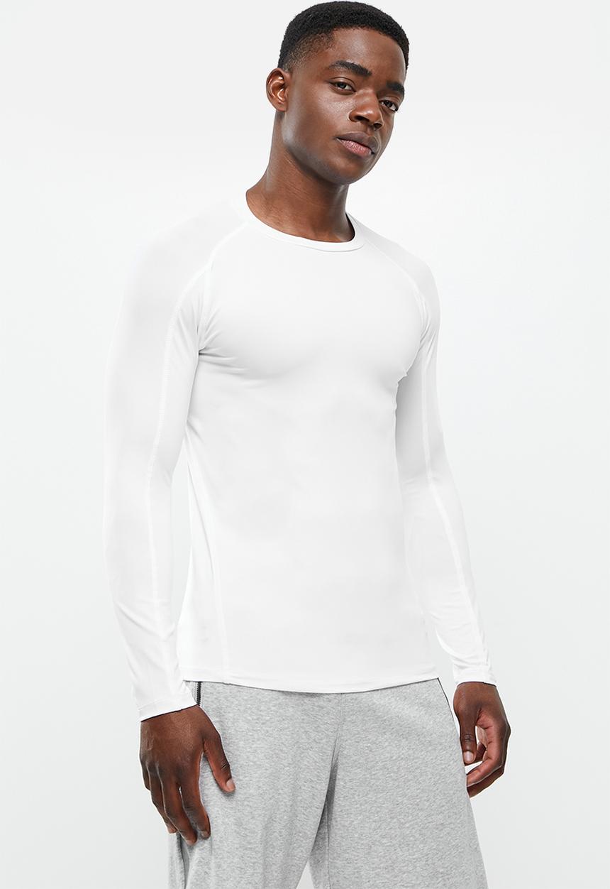 basicthread - Slim fit long sleeve top - white