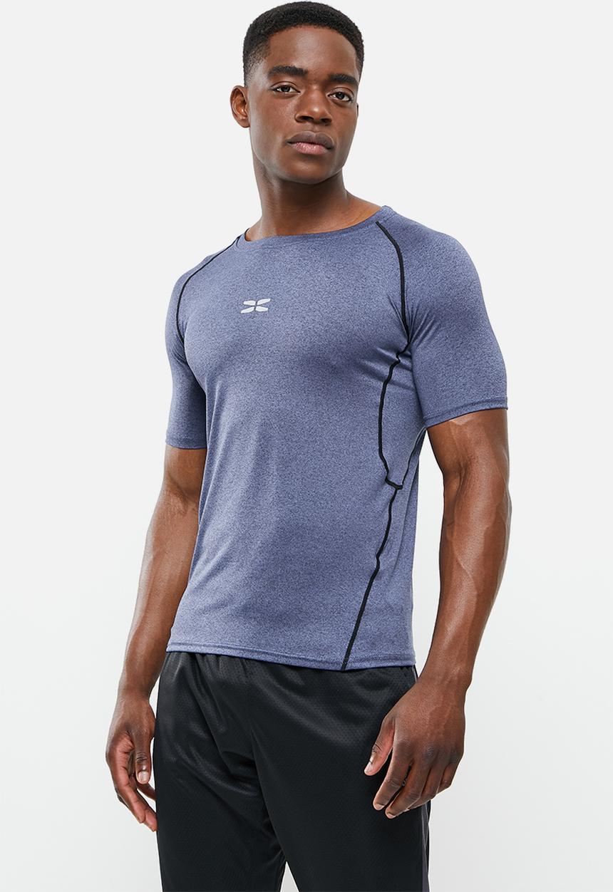 basicthread - Slim fit piping sport tee - blue
