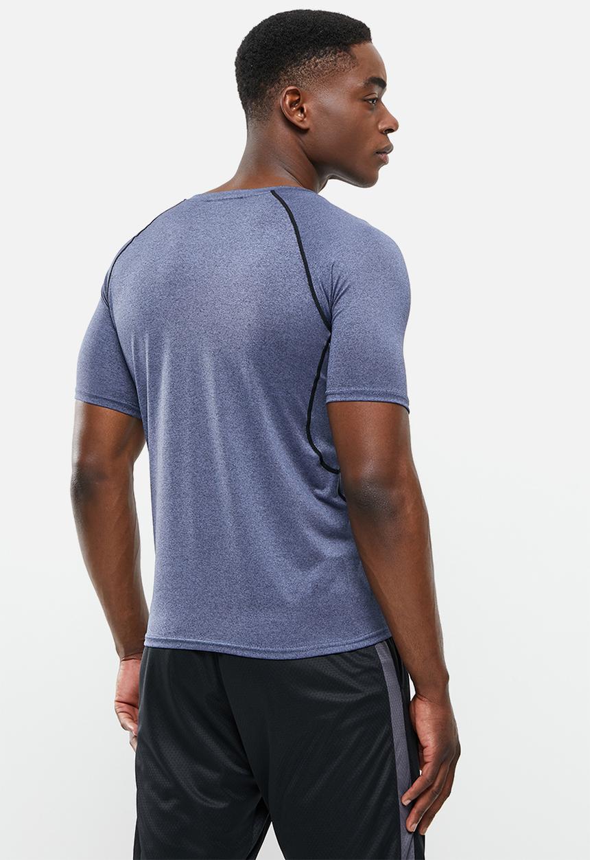 basicthread - Slim fit piping sport tee - blue
