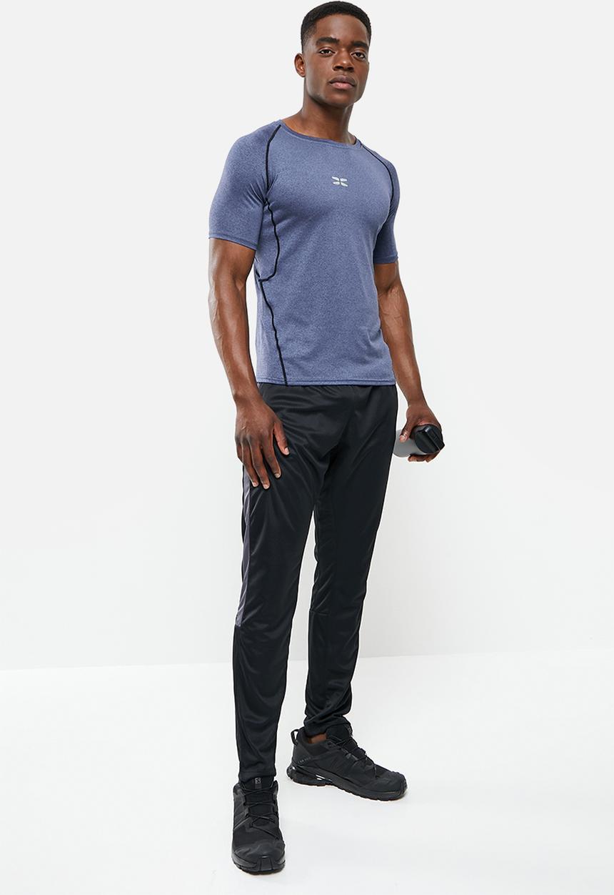 basicthread - Slim fit piping sport tee - blue