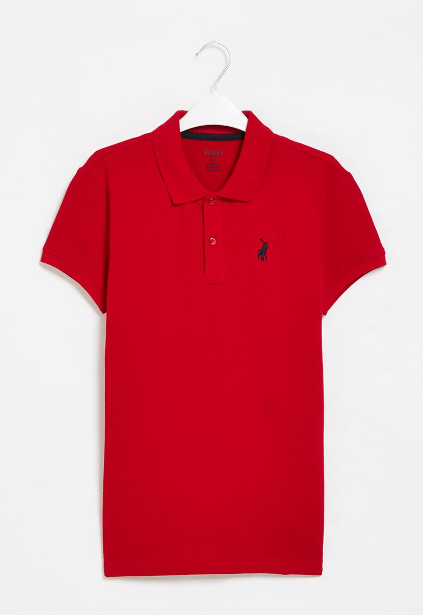 POLO - Boys austin short sleeve golfer - red