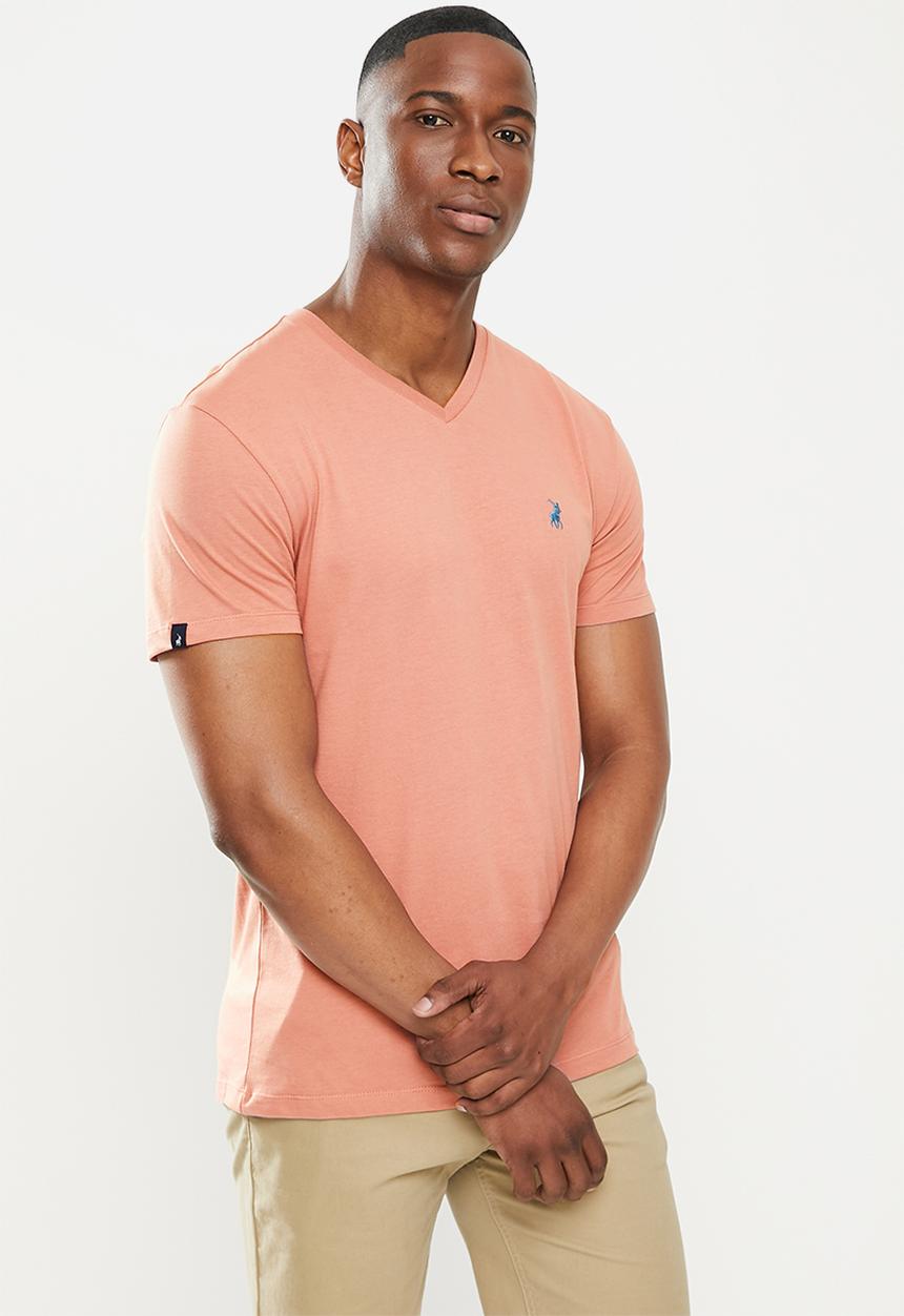 POLO - Mens michael v-neck short sleeve tee - pink