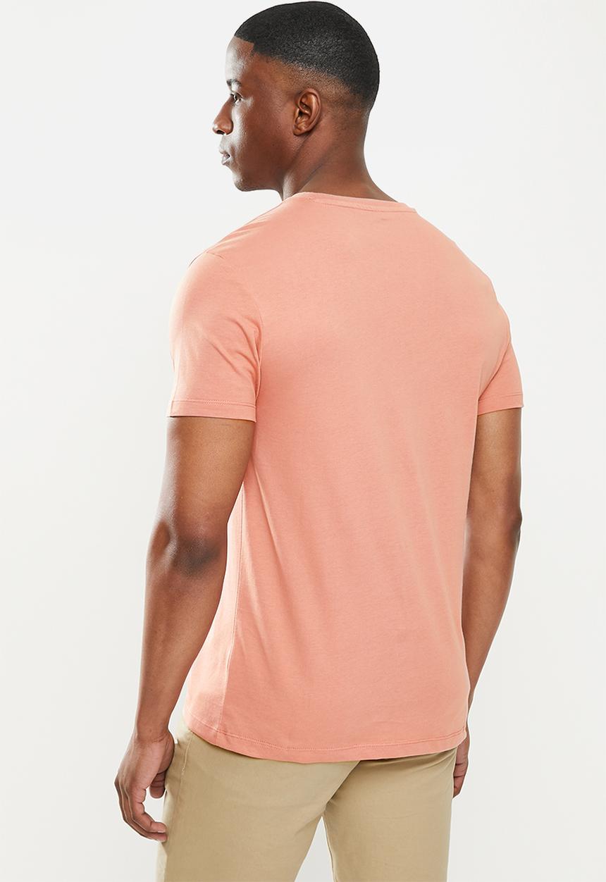 POLO - Mens michael v-neck short sleeve tee - pink