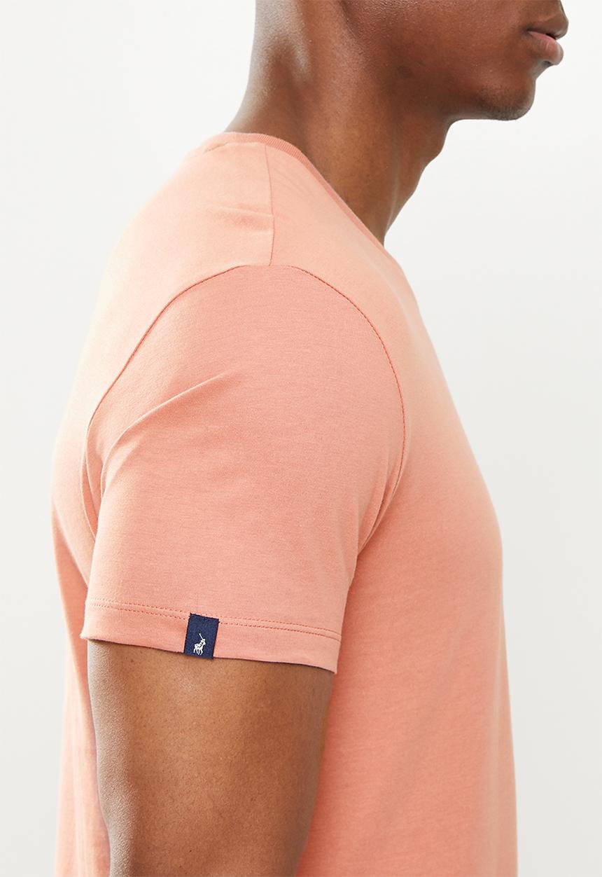 POLO - Mens michael v-neck short sleeve tee - pink