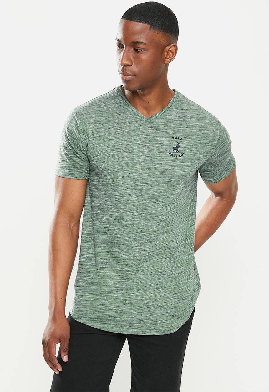 POLO - Oliver spacedye short sleeve tee - aqua