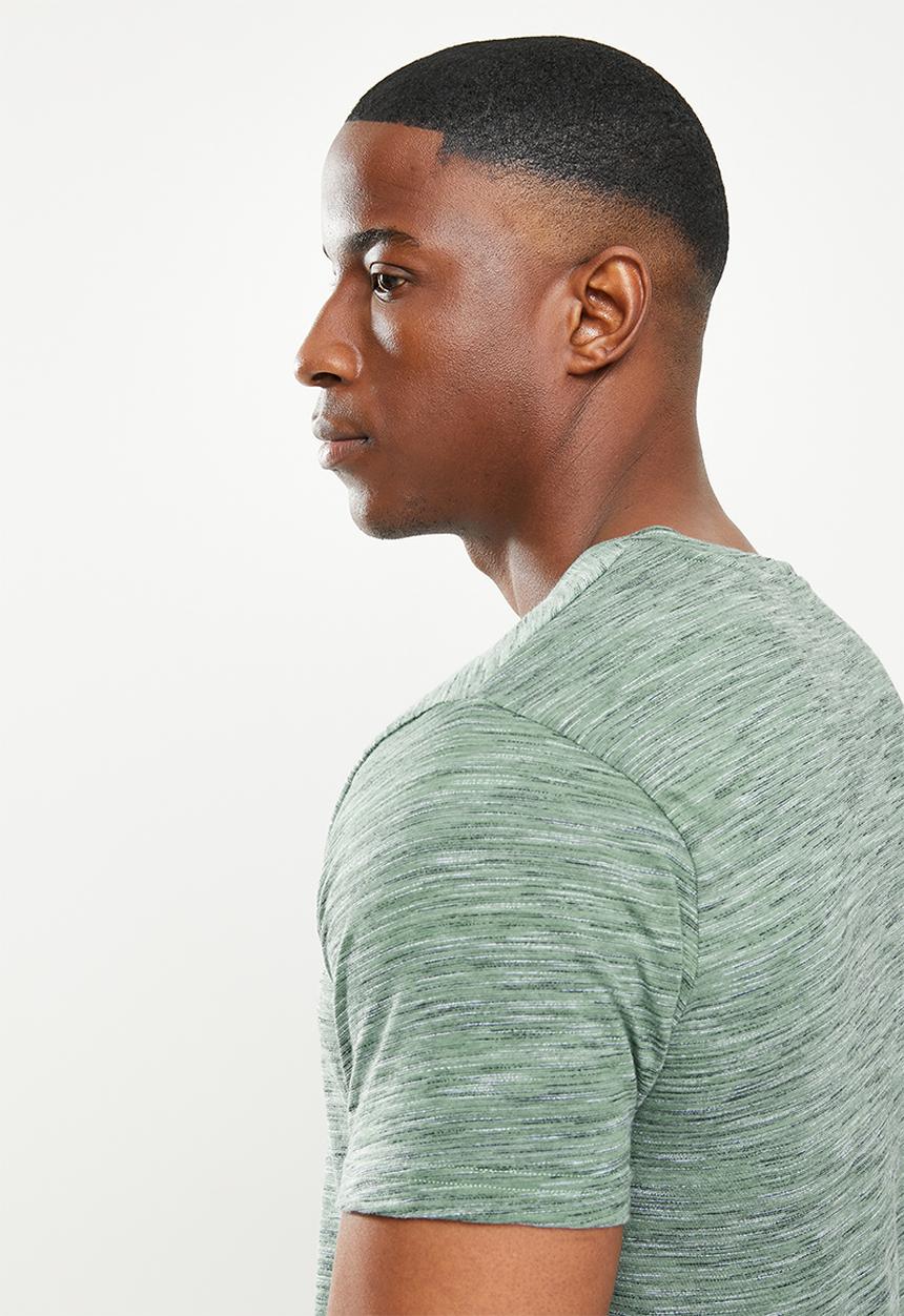 POLO - Oliver spacedye short sleeve tee - aqua