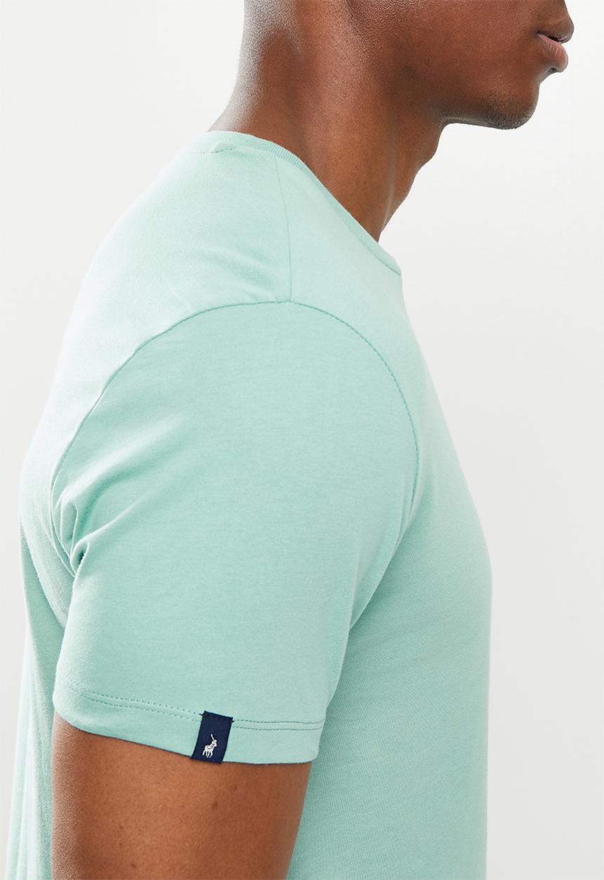POLO - Mens lucas crew short sleeve tee - aqua