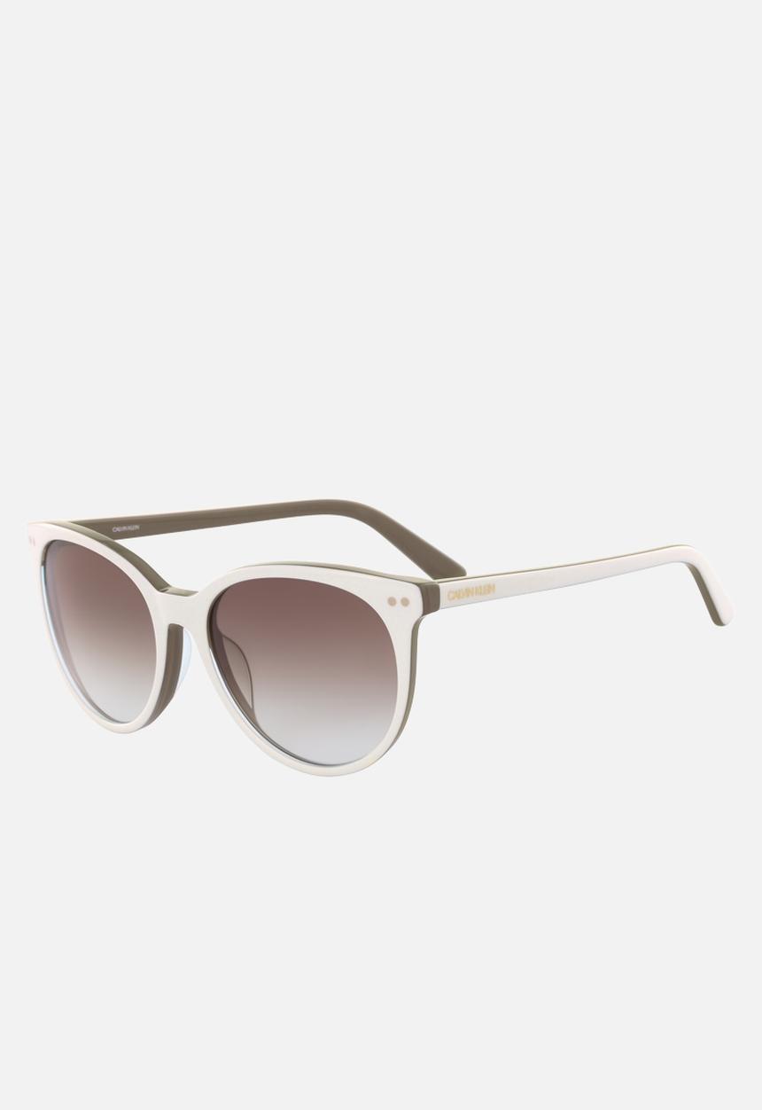 DNU Calvin Klein Sun - Calvin Klein sun round sunglasses - white
