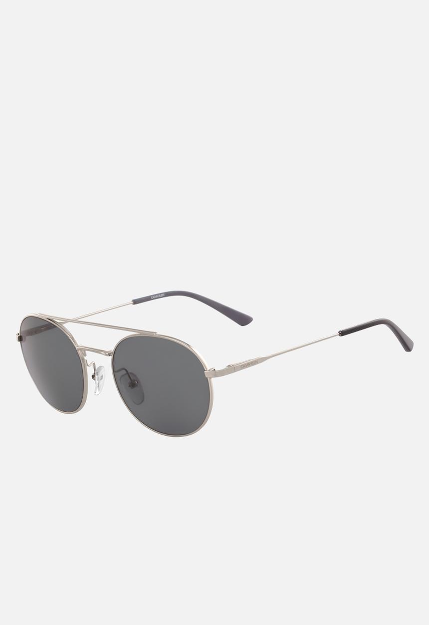 DNU Calvin Klein Sun - Calvin Klein sun round sunglasses - silver 