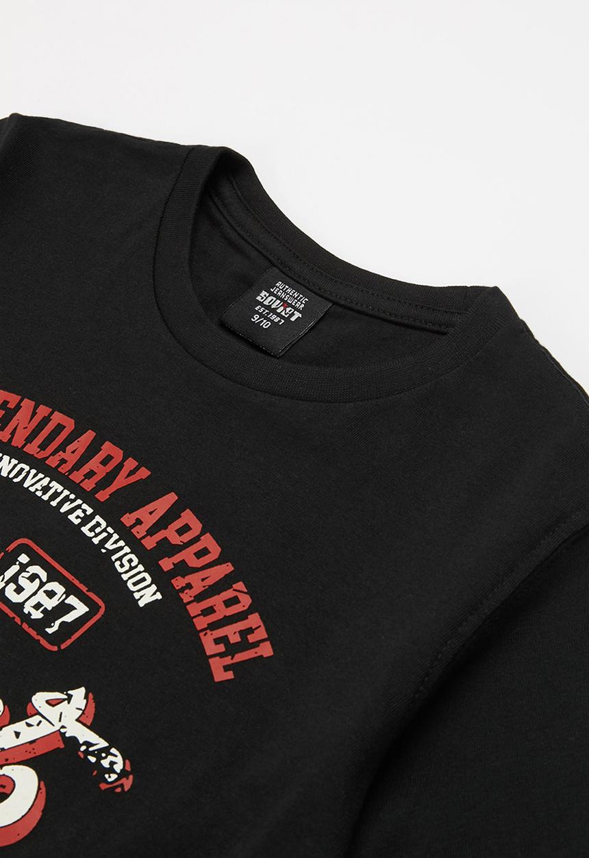 SOVIET - B sparks boys short sleeve logo tee - black