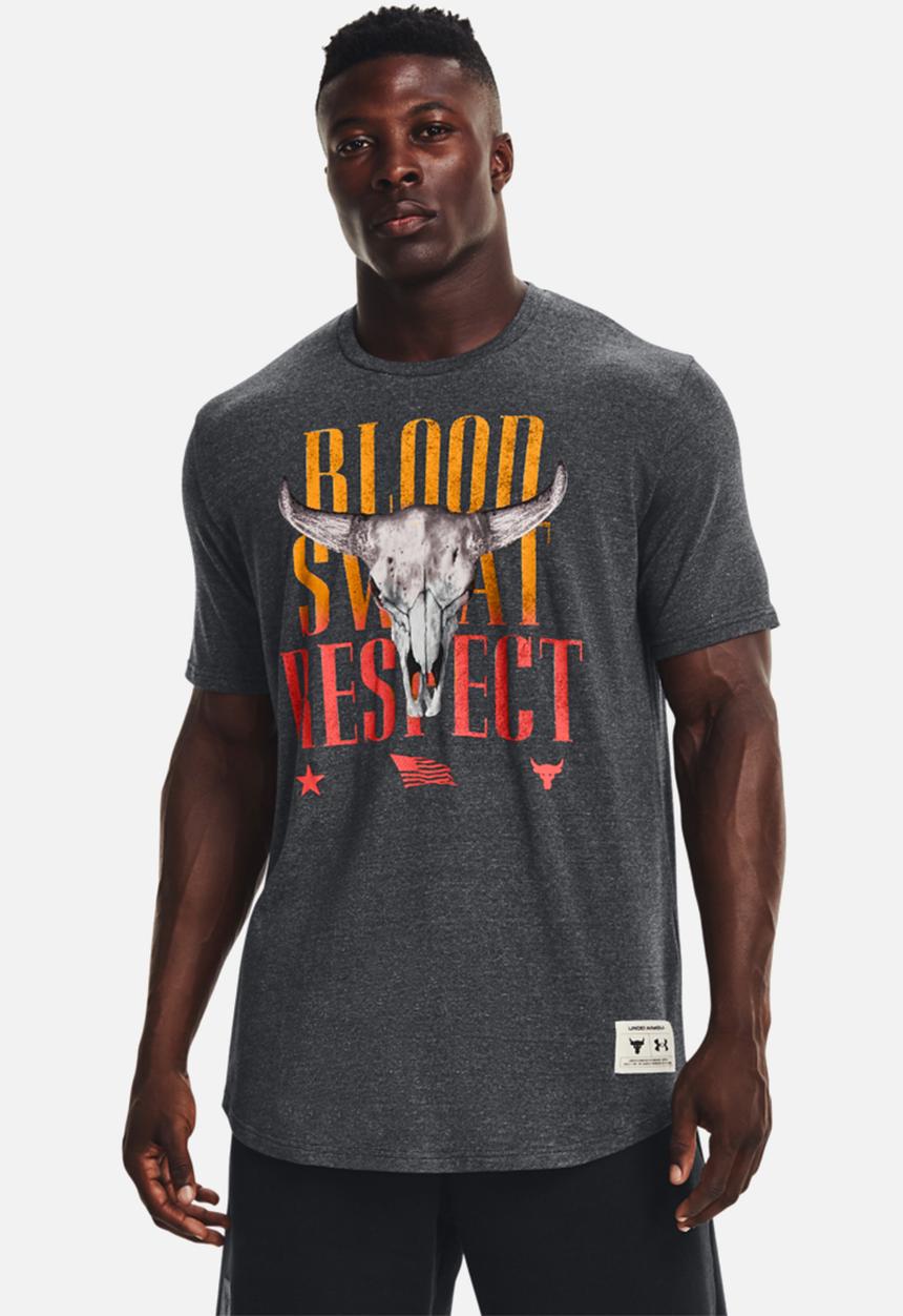 Under Armour - UA PROJECT ROCK OUTLAW BSR SS Tee - black