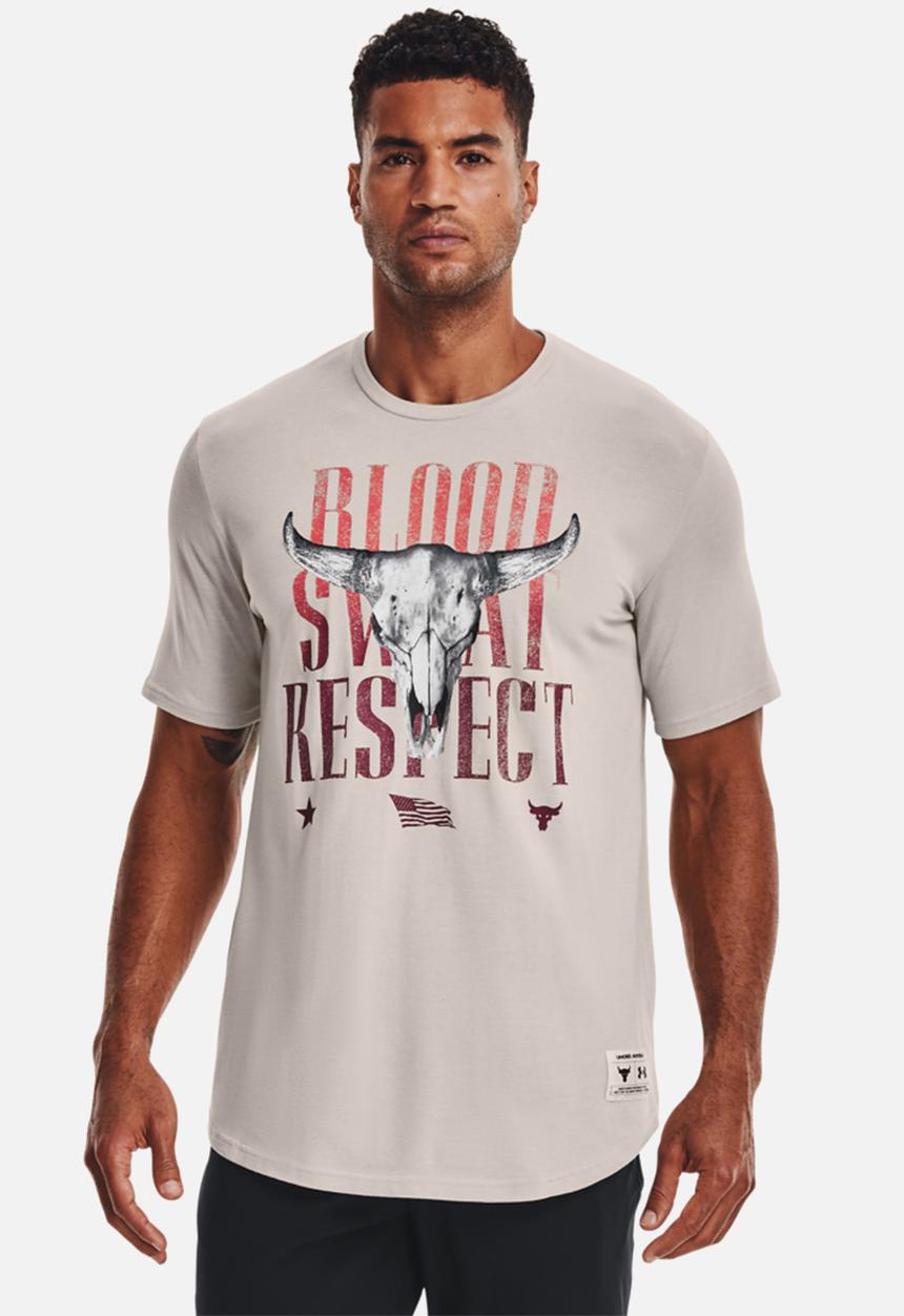 Under Armour - UA PROJECT ROCK OUTLAW BSR SS Tee - white
