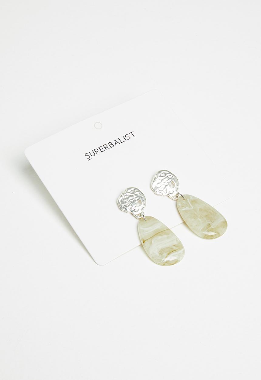 Superbalist - Ella earrings - gold & sage 