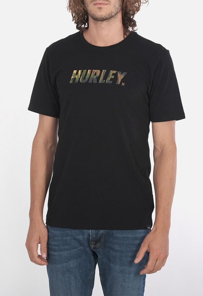 Hurley - Evd wsh fastlane camo short leeves - black