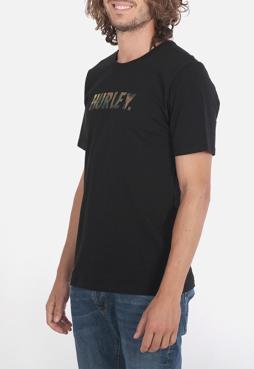 Hurley - Evd wsh fastlane camo short leeves - black