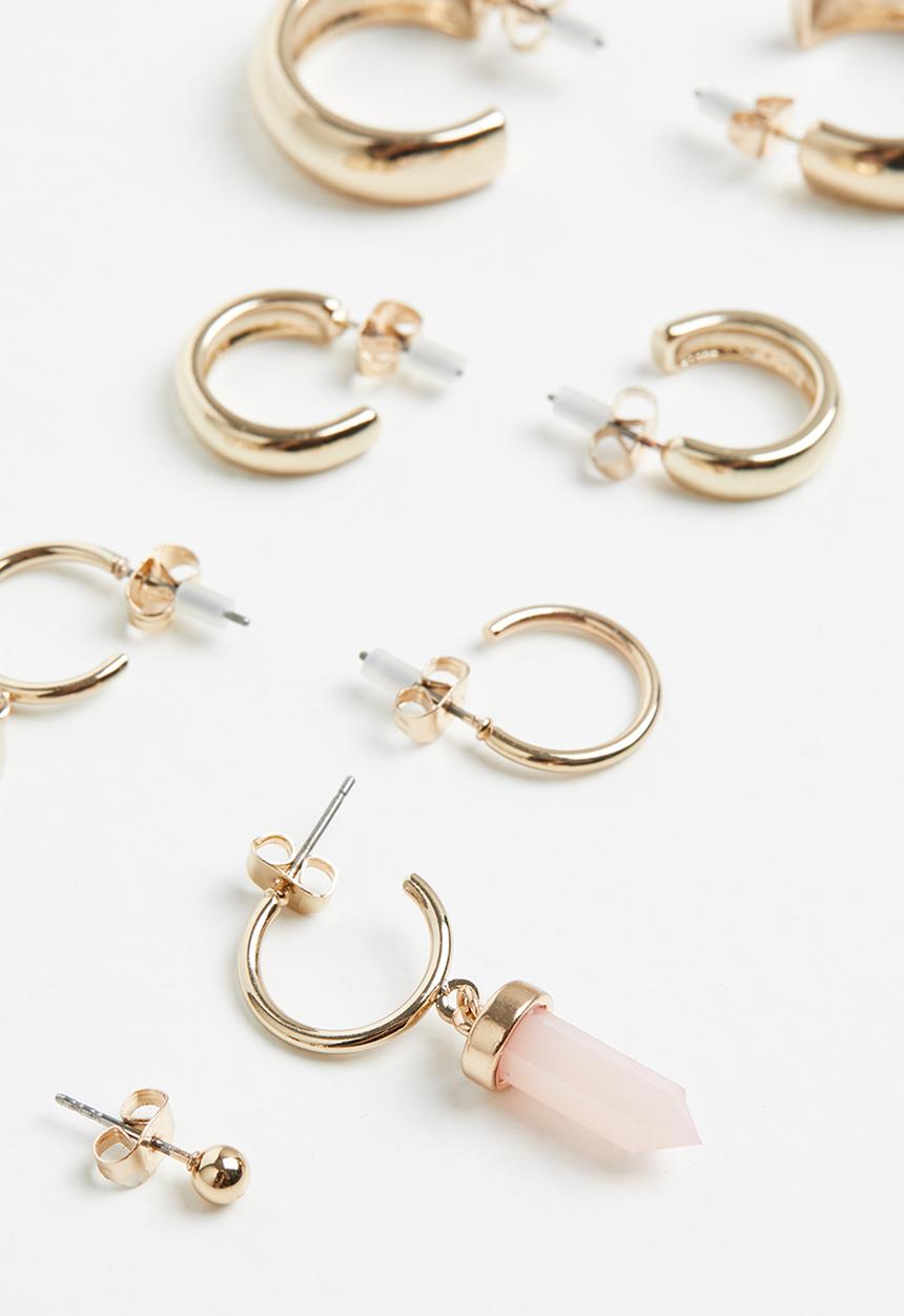 Superbalist - Multi hoop earring pack - gold