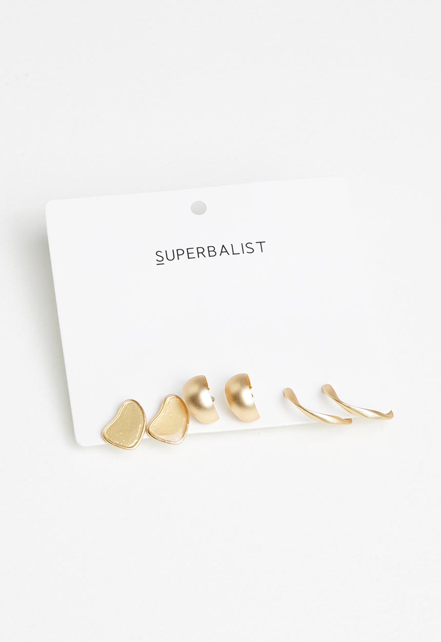 Superbalist - Mia multi pack earrings - gold