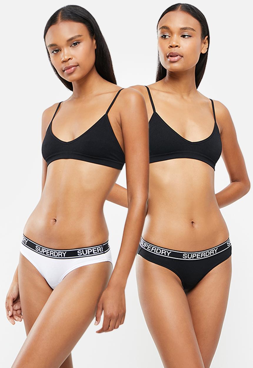Superdry. - Grace super brief - white & black 