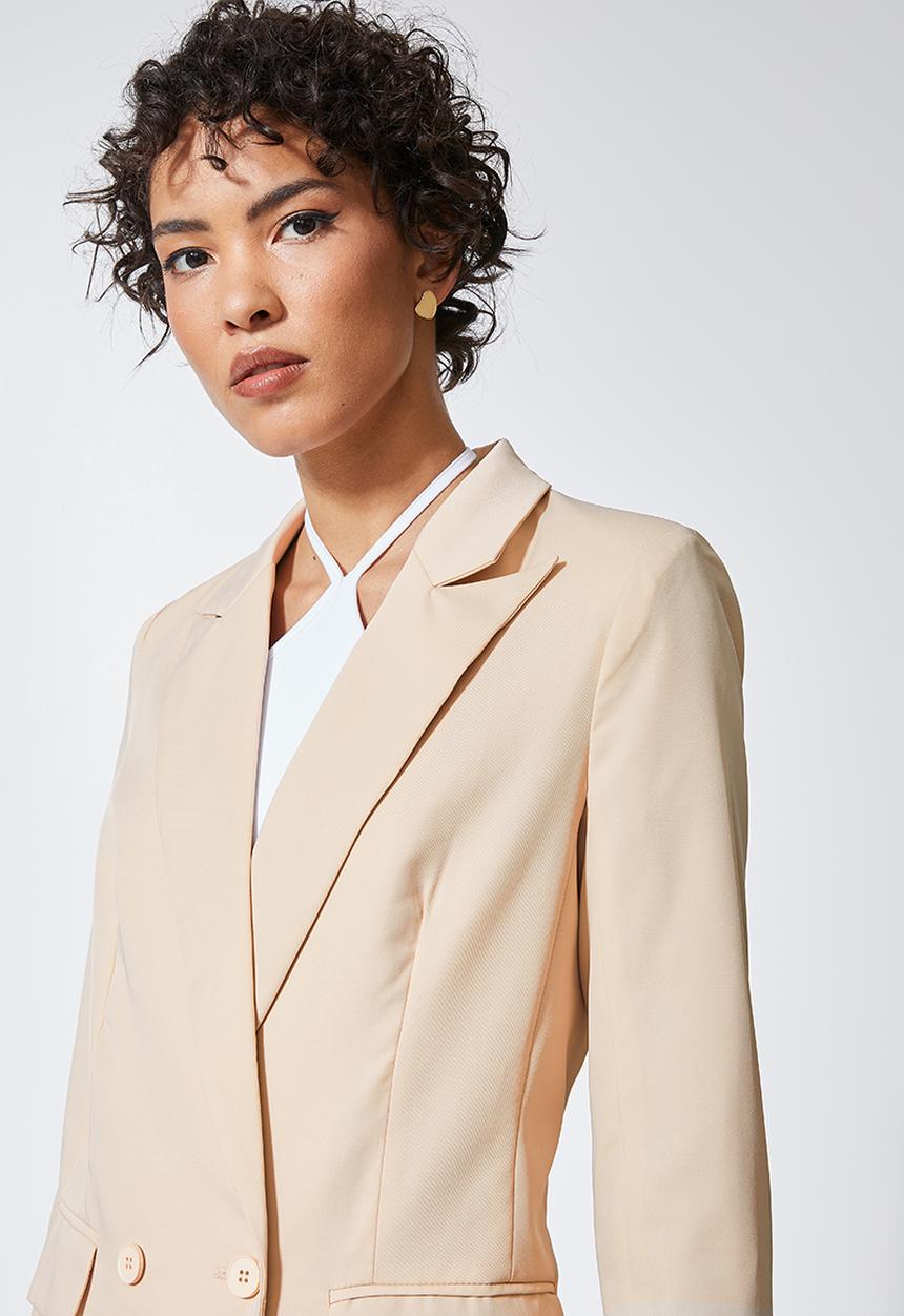 Superbalist - Double breasted blazer - stone