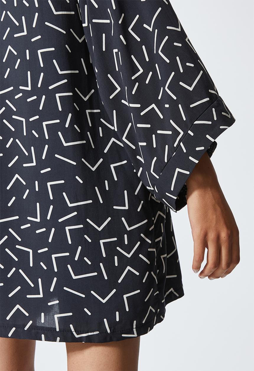 Superbalist - Short shacket - white & black 