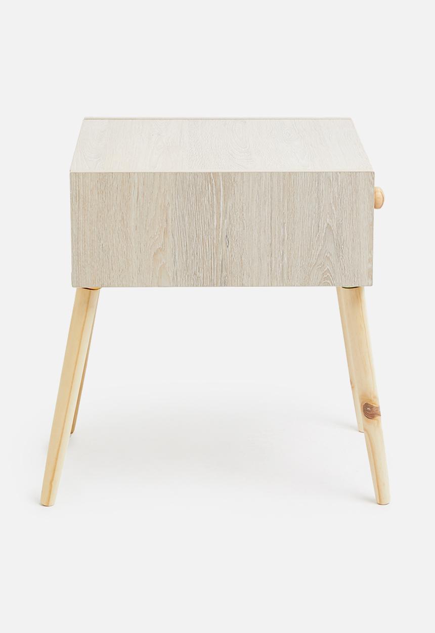 Sixth Floor - Mundo bedside table - natural & grey