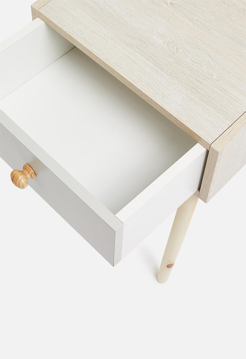 Sixth Floor - Mundo bedside table - natural & grey
