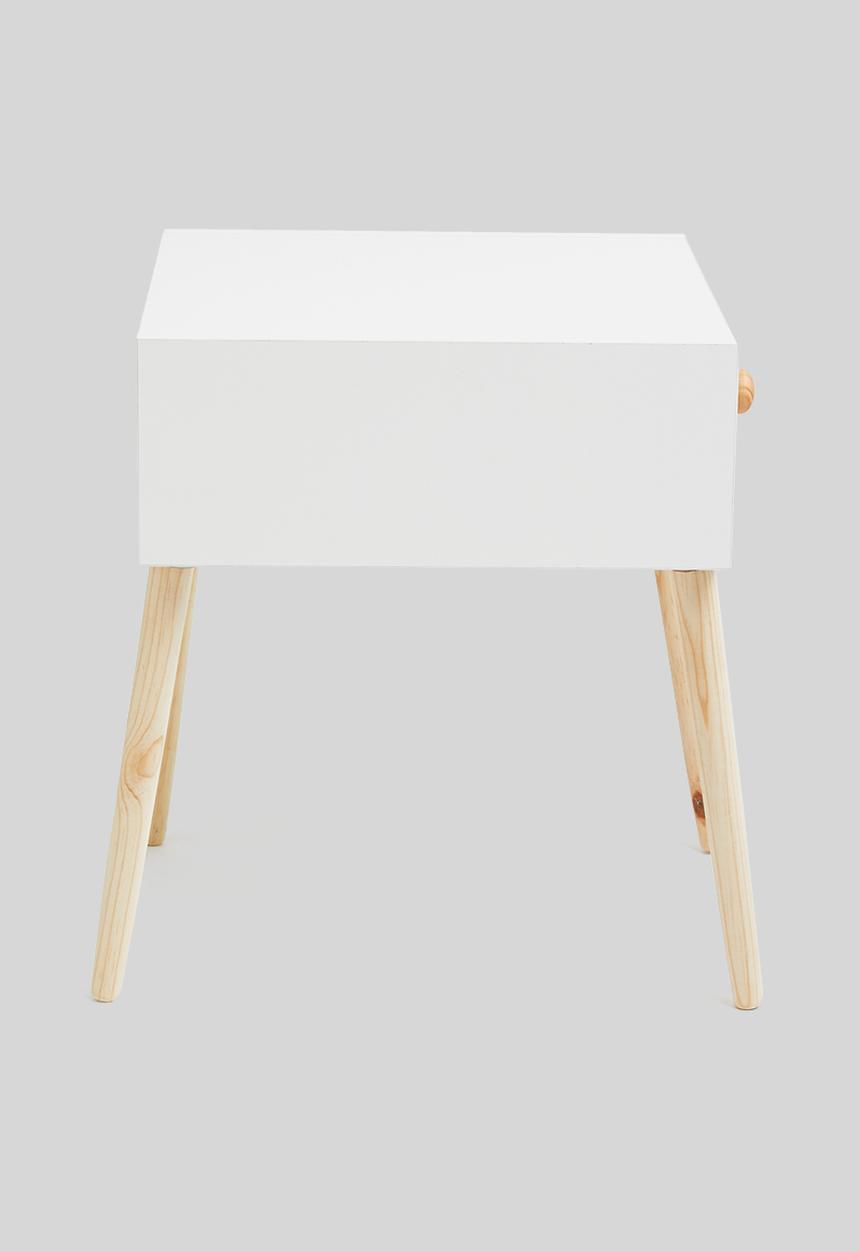Sixth Floor - Mundo bedside table - natural & white