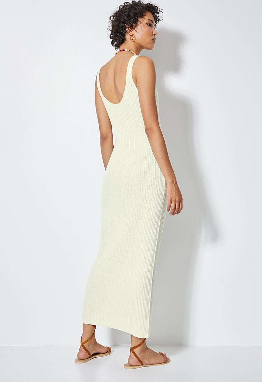 Superbalist - Lightweight knitwear tank dress - white swan