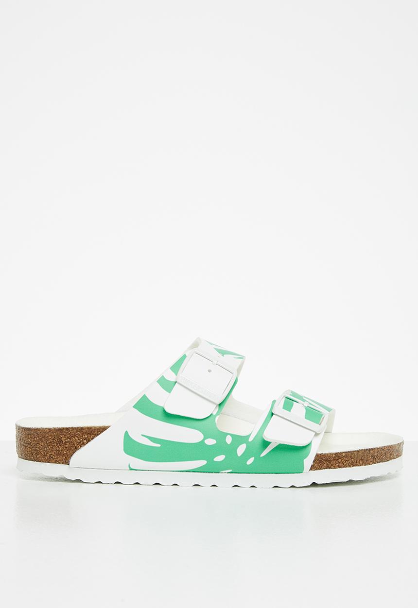 Birkenstock - Arizona birko-flor regular - monstera white/bold jade