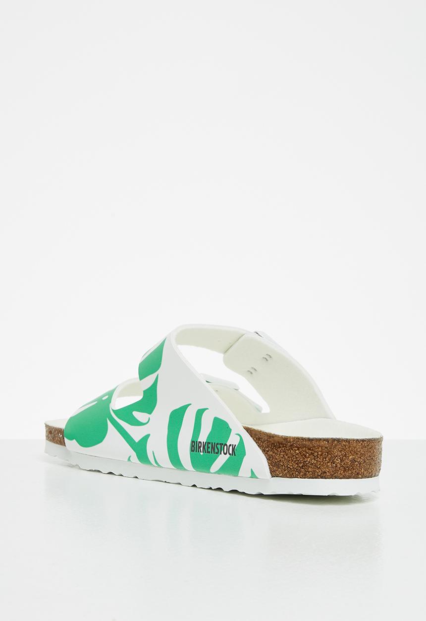 Birkenstock - Arizona birko-flor regular - monstera white/bold jade