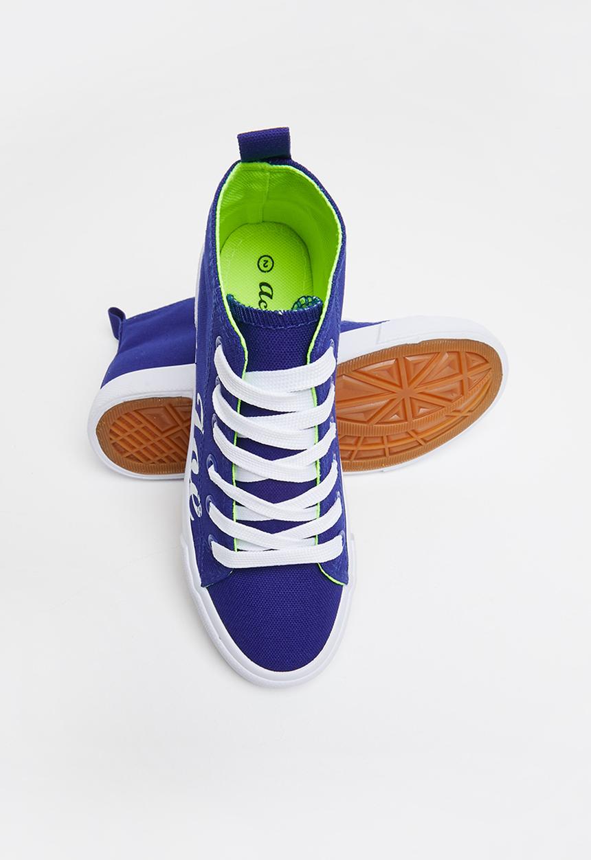 Aca Joe - Boys aca joe high top sneakers - cobalt