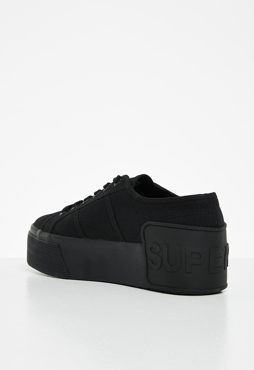 SUPERGA - 2790 loud platform big rubber patch - 997 total black