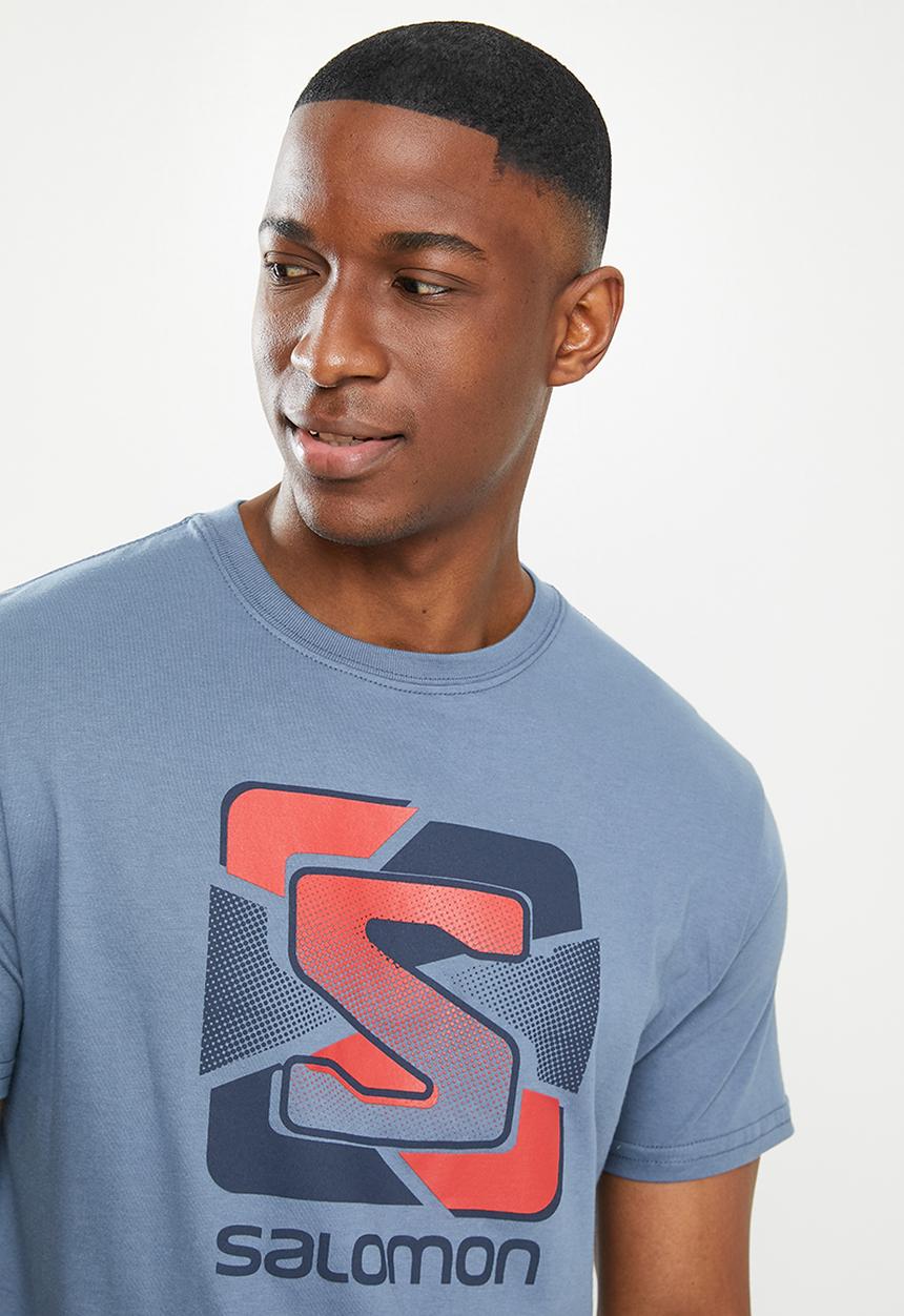 Salomon - Shattered short sleeve tee m - blue