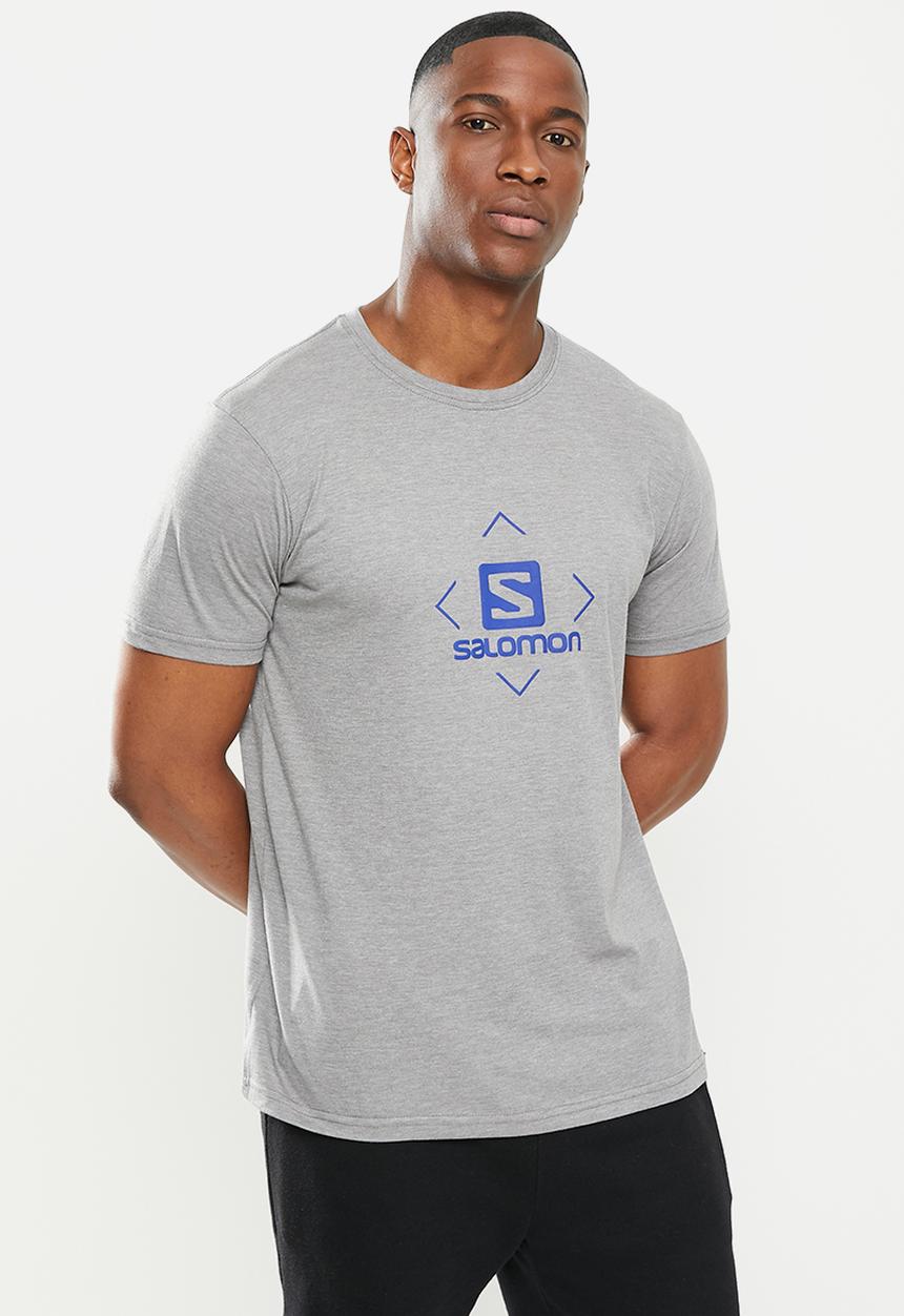 Salomon - Boxed in short sleeve tee m - grey 
