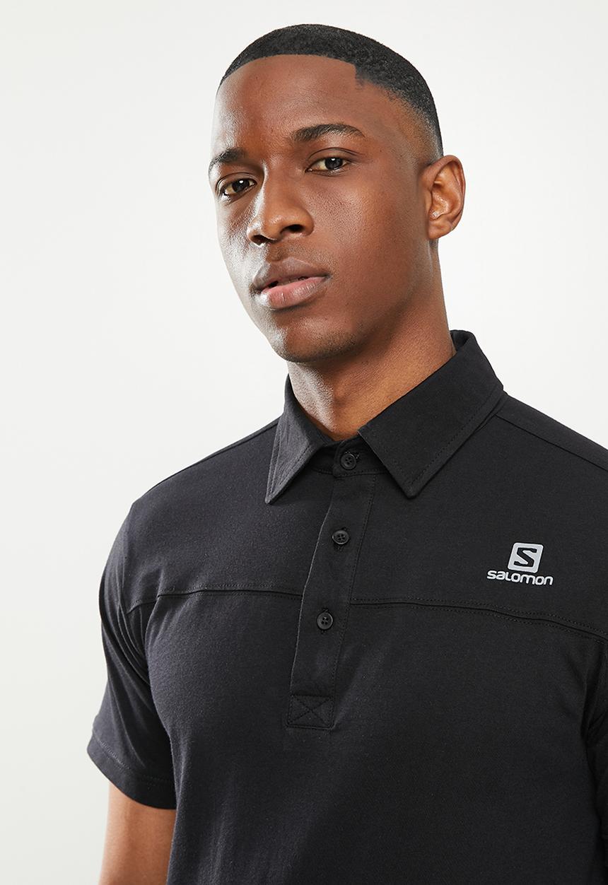 Salomon - Custom short sleeve polo m - black