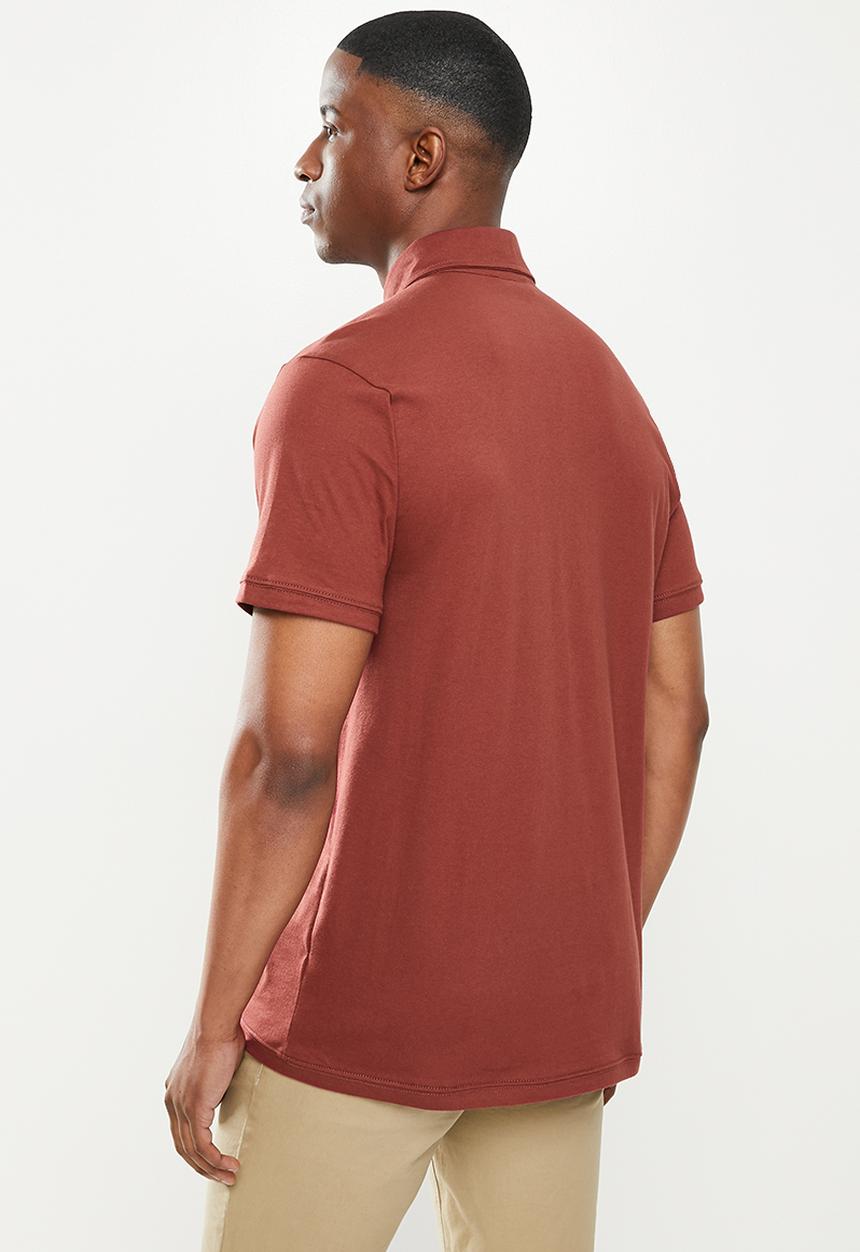 Salomon - Custom short sleeve polo m - burgundy 