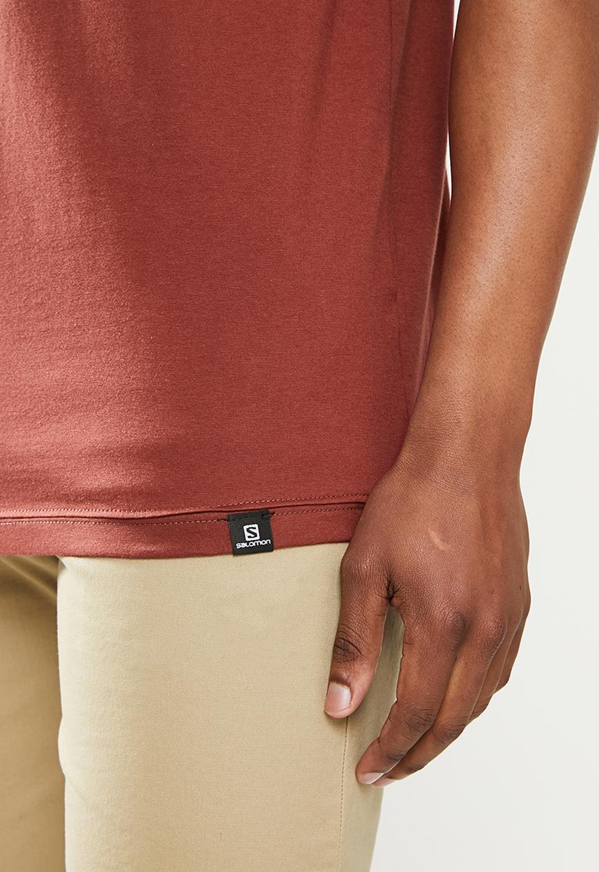 Salomon - Custom short sleeve polo m - burgundy 
