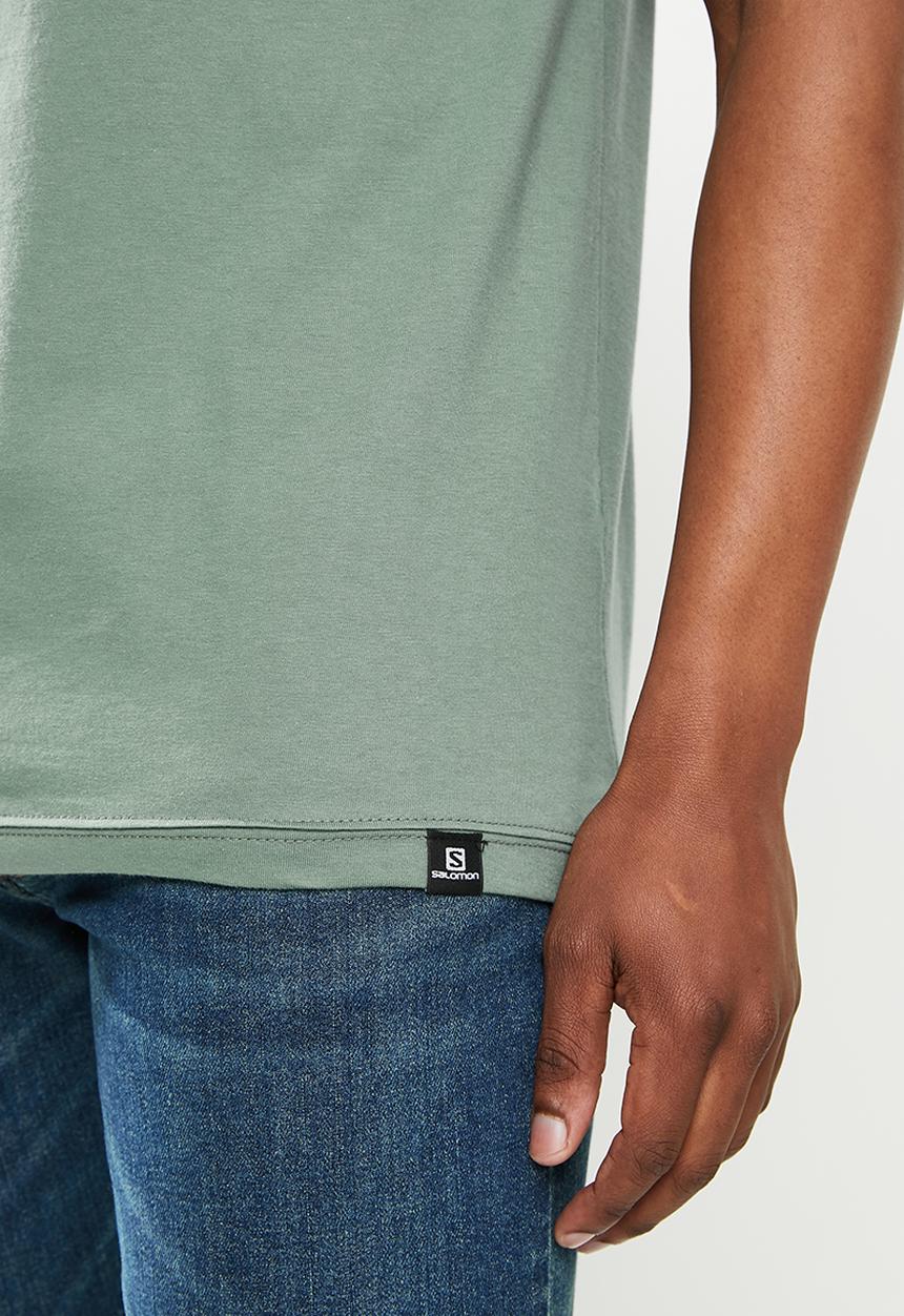 Salomon - Custom short sleeve polo m - green